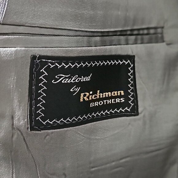 Richmond Brothers Tailored Two Piece Vintage Suit Blazer and Pants Size 40R - Picture 4 of 11
